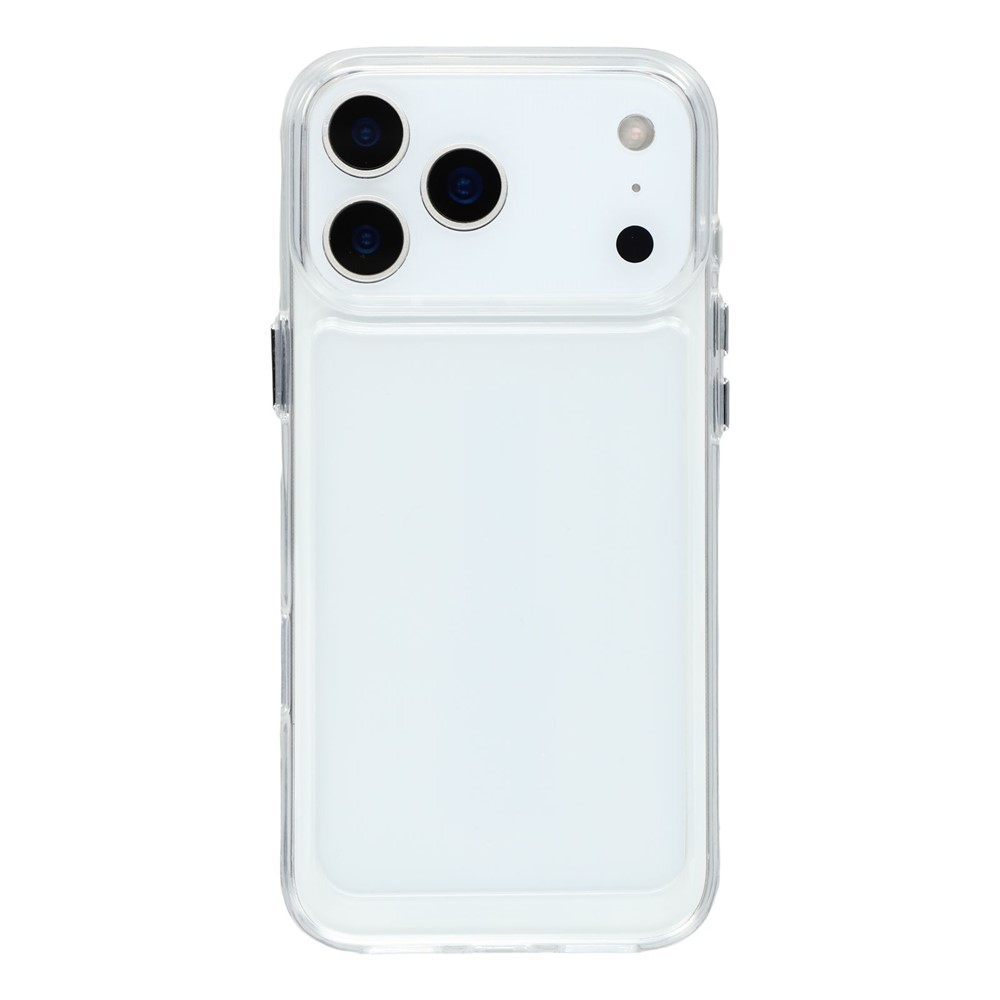 Gél tok fix hátlappal iPhone 17 Pro Max készülékhez - átlátszó