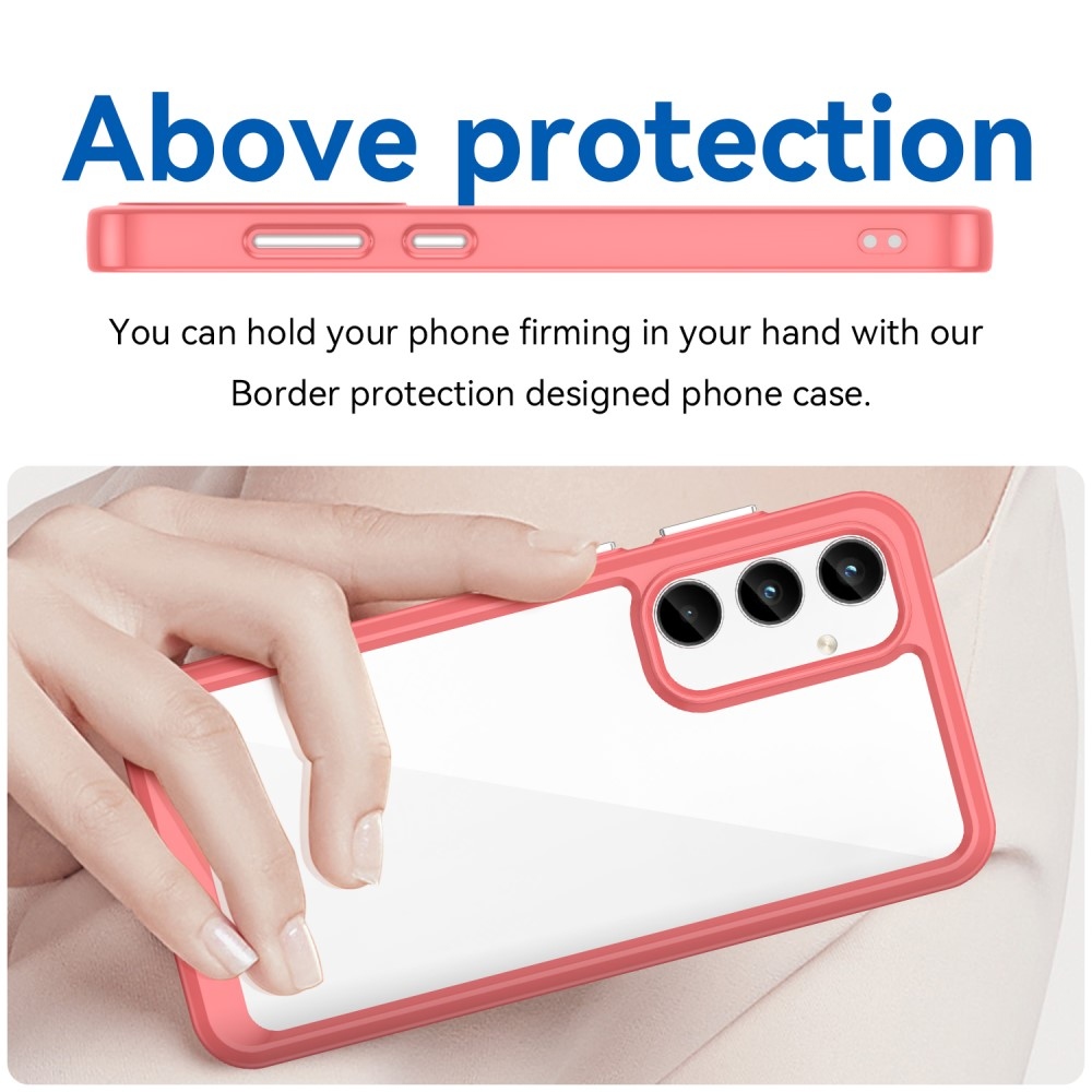 Gél tok kemény hátlappal Samsung Galaxy A35 5G készülékhez - piros