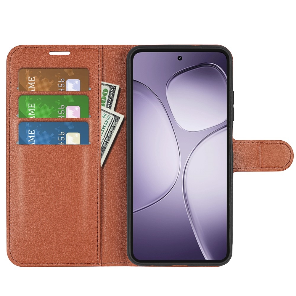 Litchi könyv tok a Xiaomi 14T Pro-hoz - barna
