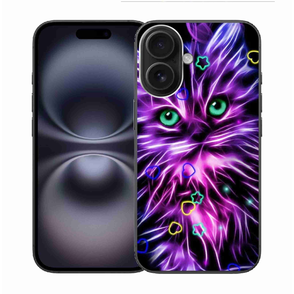 Gél borító mmCase iPhone 16 készülékhez - absztrakt macska