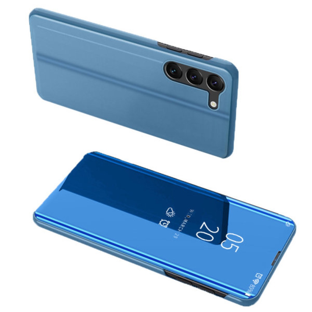 Átlátszó zárófedél matt előlappal Samsung Galaxy S23+ - kék