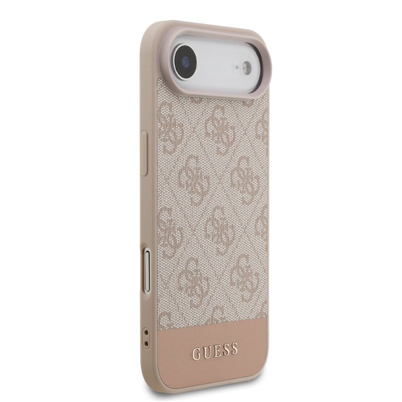 Guess PU 4G csíkos hátlap iPhone Air Pink készülékhez