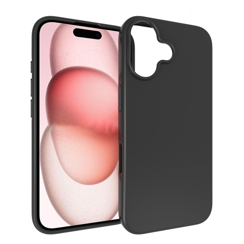 Fekete zselés tok iPhone 16 Plus készülékhez