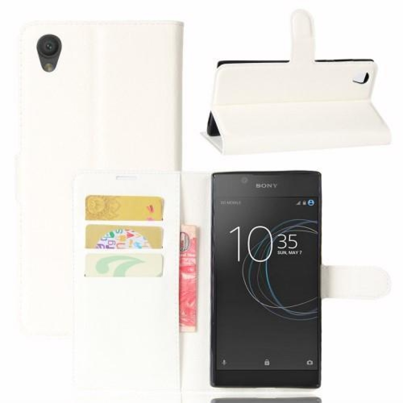 Gaines PU bőr tok Sony Xperia L1 készülékhez - fehér
