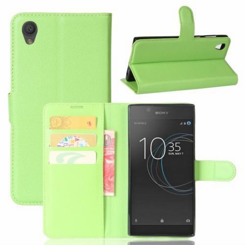 Gaines PU bőr tok Sony Xperia L1 készülékhez - zöld
