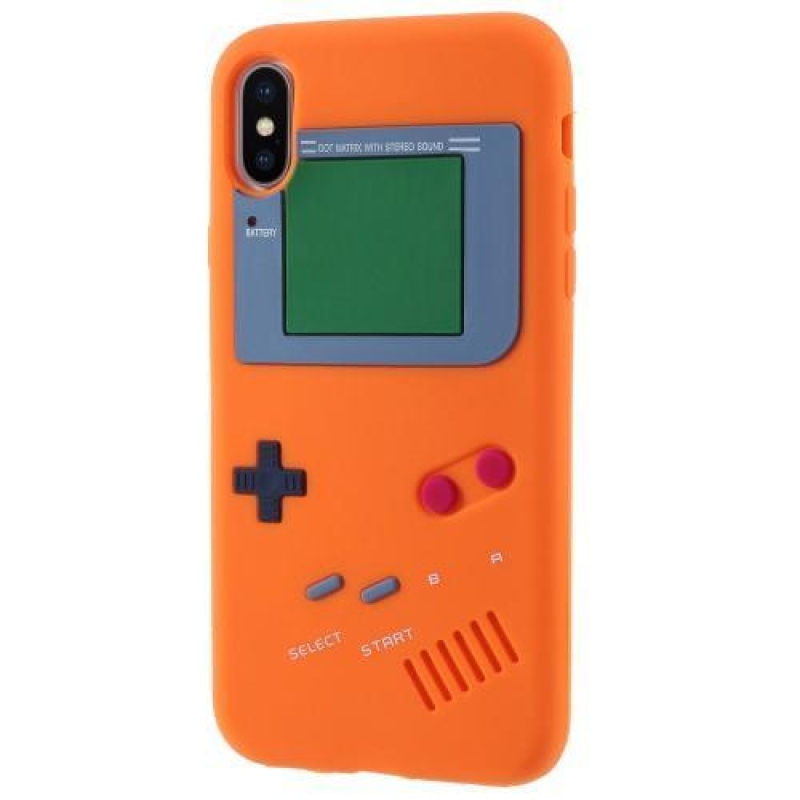 Játékok szilikon tok iPhone X készülékhez - narancssárga