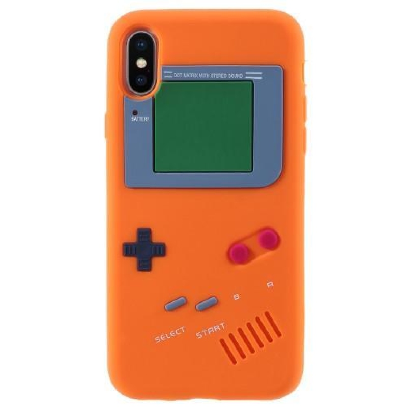 Játékok szilikon tok iPhone X készülékhez - narancssárga