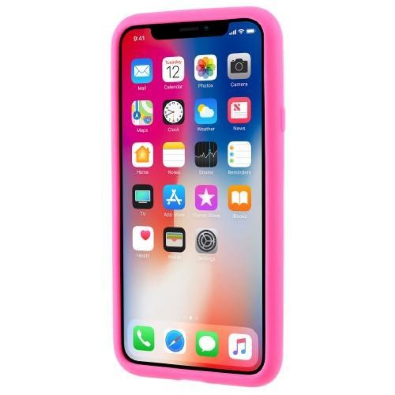 Játékok szilikon tok iPhone X készülékhez - rózsaszín