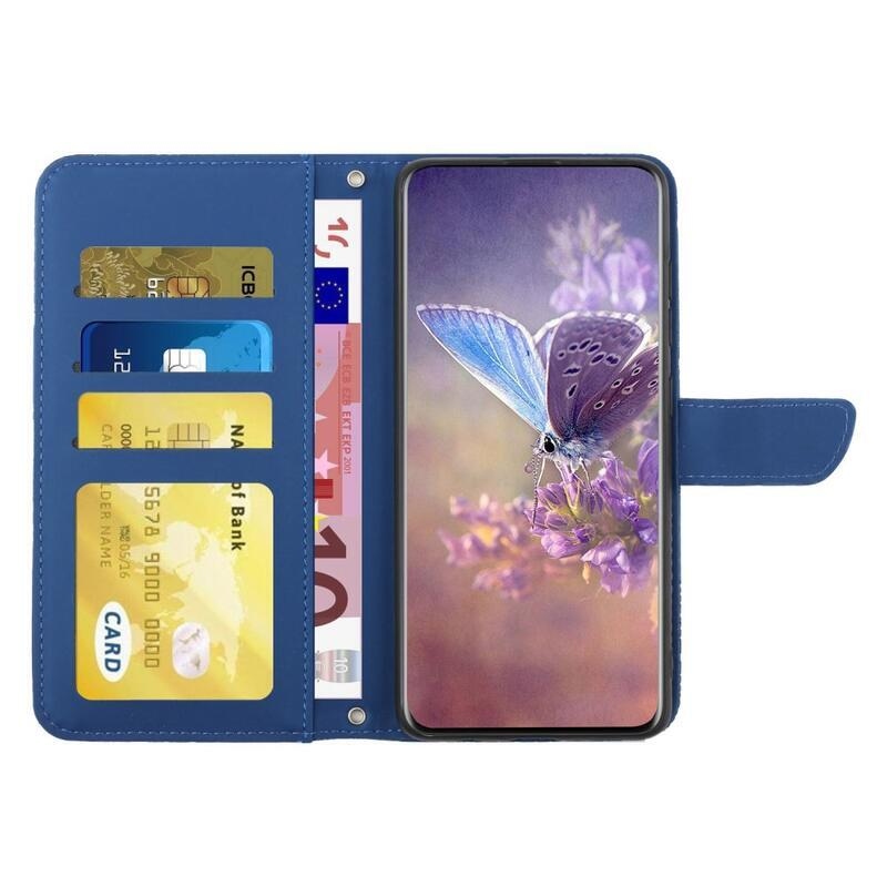 Gami PU bőr pénztárca tok Xiaomi Poco F4 GT-hez - kék