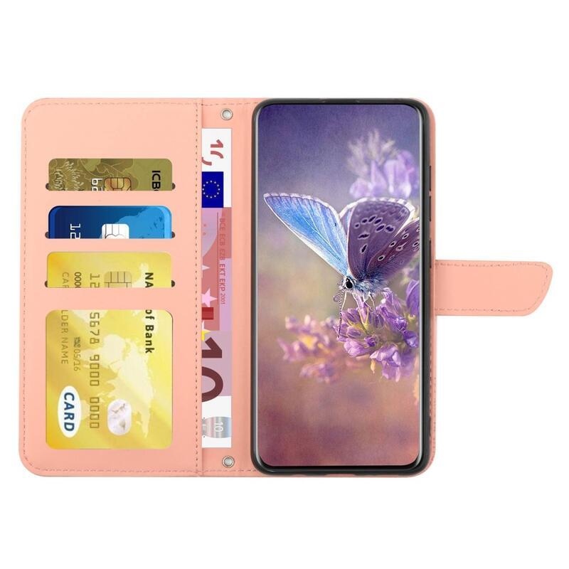 Gami PU bőr pénztárca tok Xiaomi Poco F4 GT-hez - rózsaszín