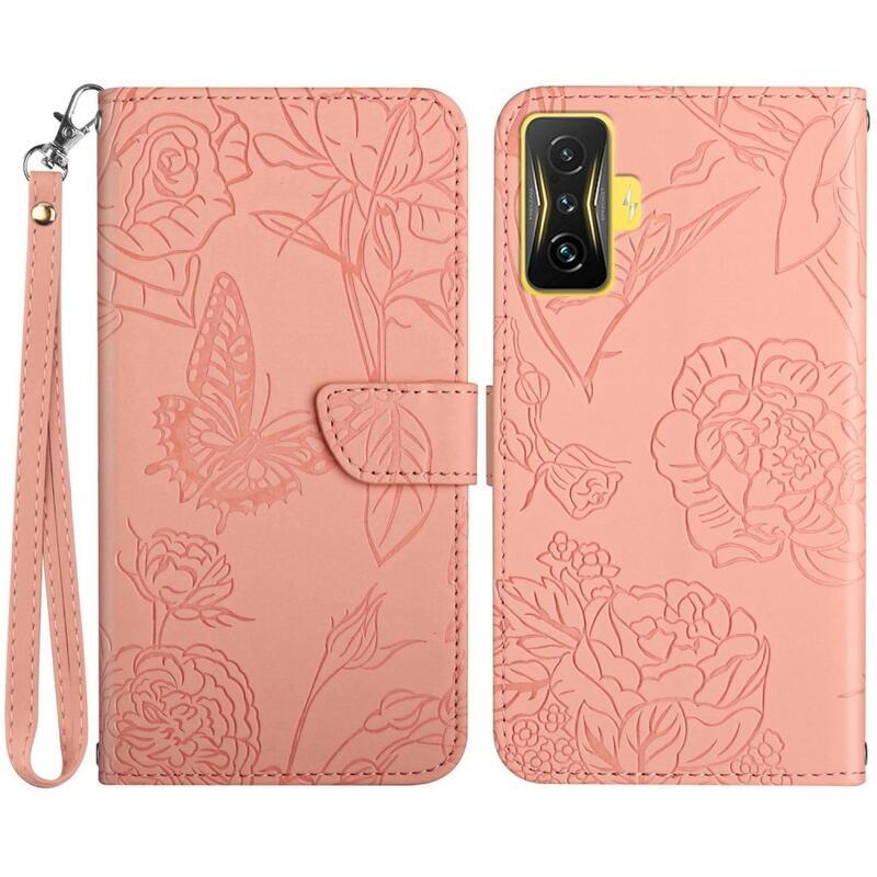 Gami PU bőr pénztárca tok Xiaomi Poco F4 GT-hez - rózsaszín