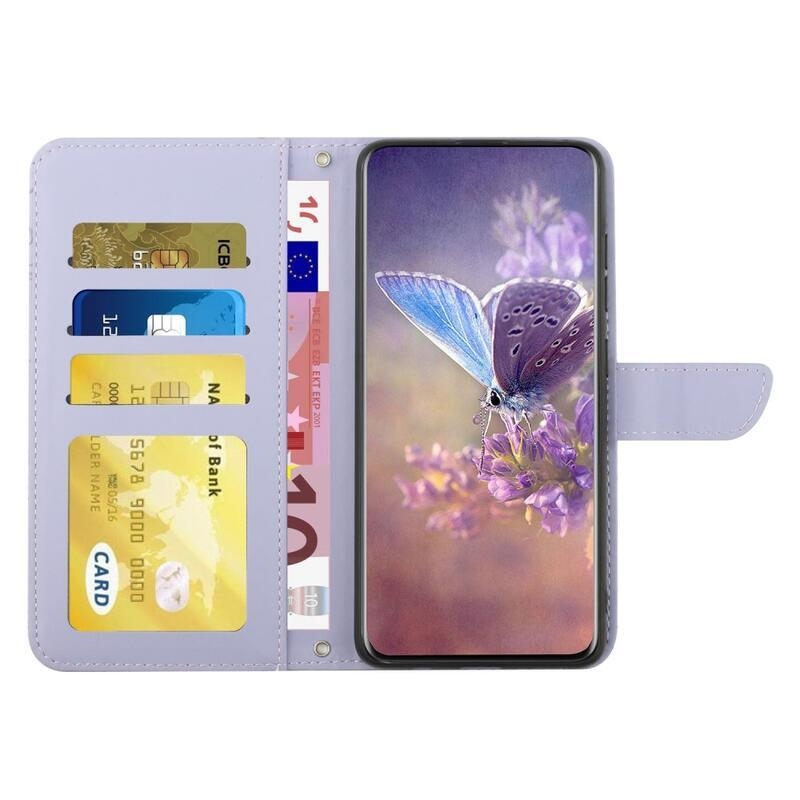 Gami PU bőr pénztárca tok Xiaomi Poco F4 GT-hez - világos lila