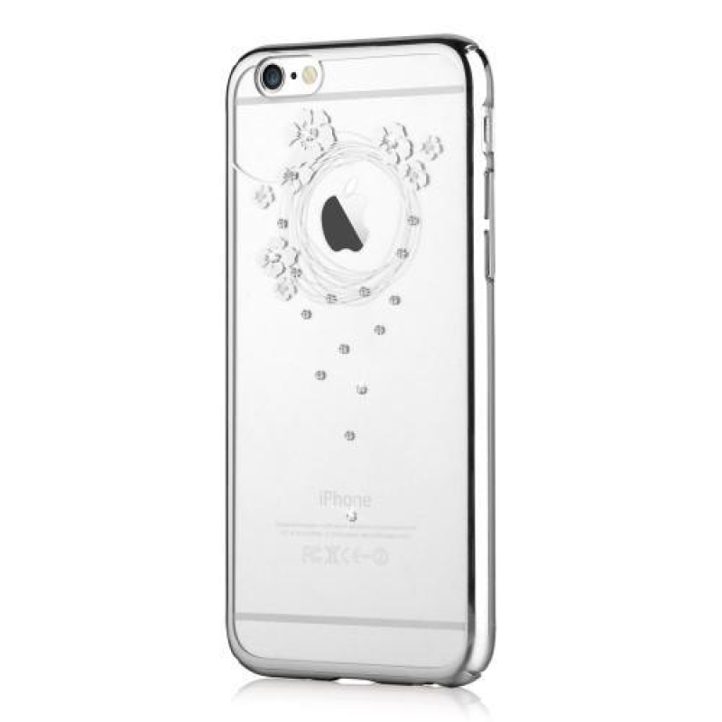 Garl kristály műanyag tok iPhone 6s Plus és 6 Plus készülékhez - ezüst színű