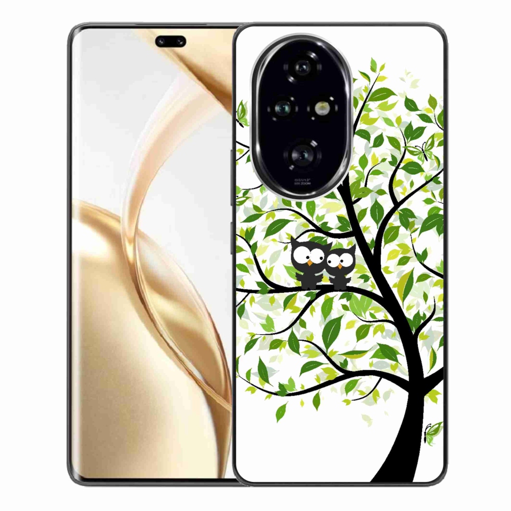 Zselés borító mmCase a Honor 200 Pro 5G számára - baglyok a fán