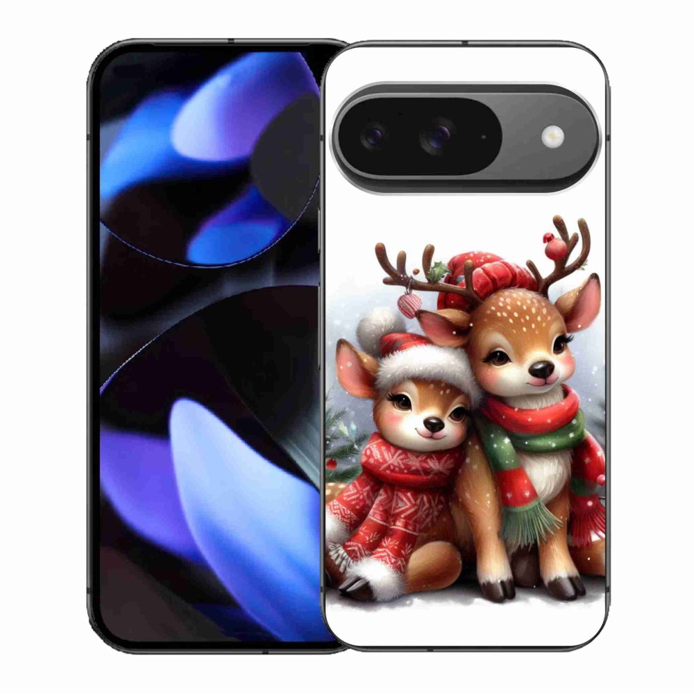 Zselés borítás mmCase a Google Pixel 9/9 Pro számára - karácsonyi rénszarvas