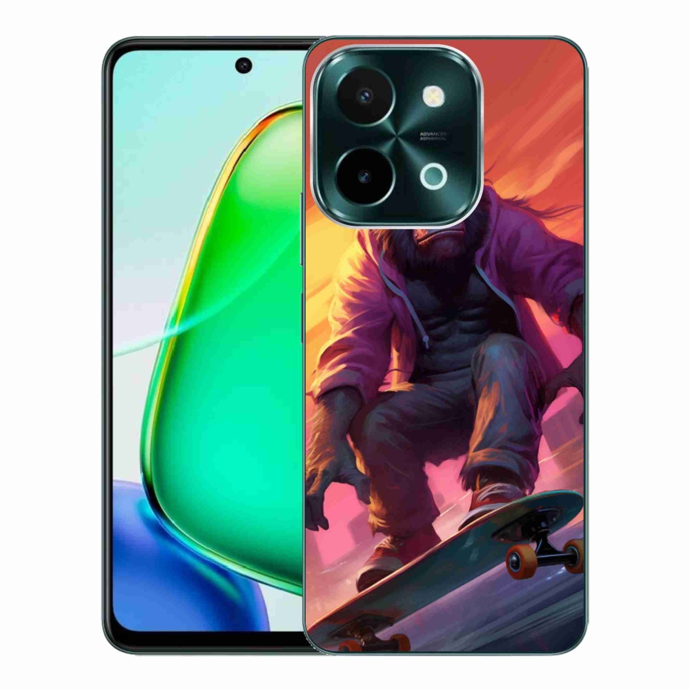 Gél borítás mmCase a Vivo Y28-hoz - gorilla a gördeszkán