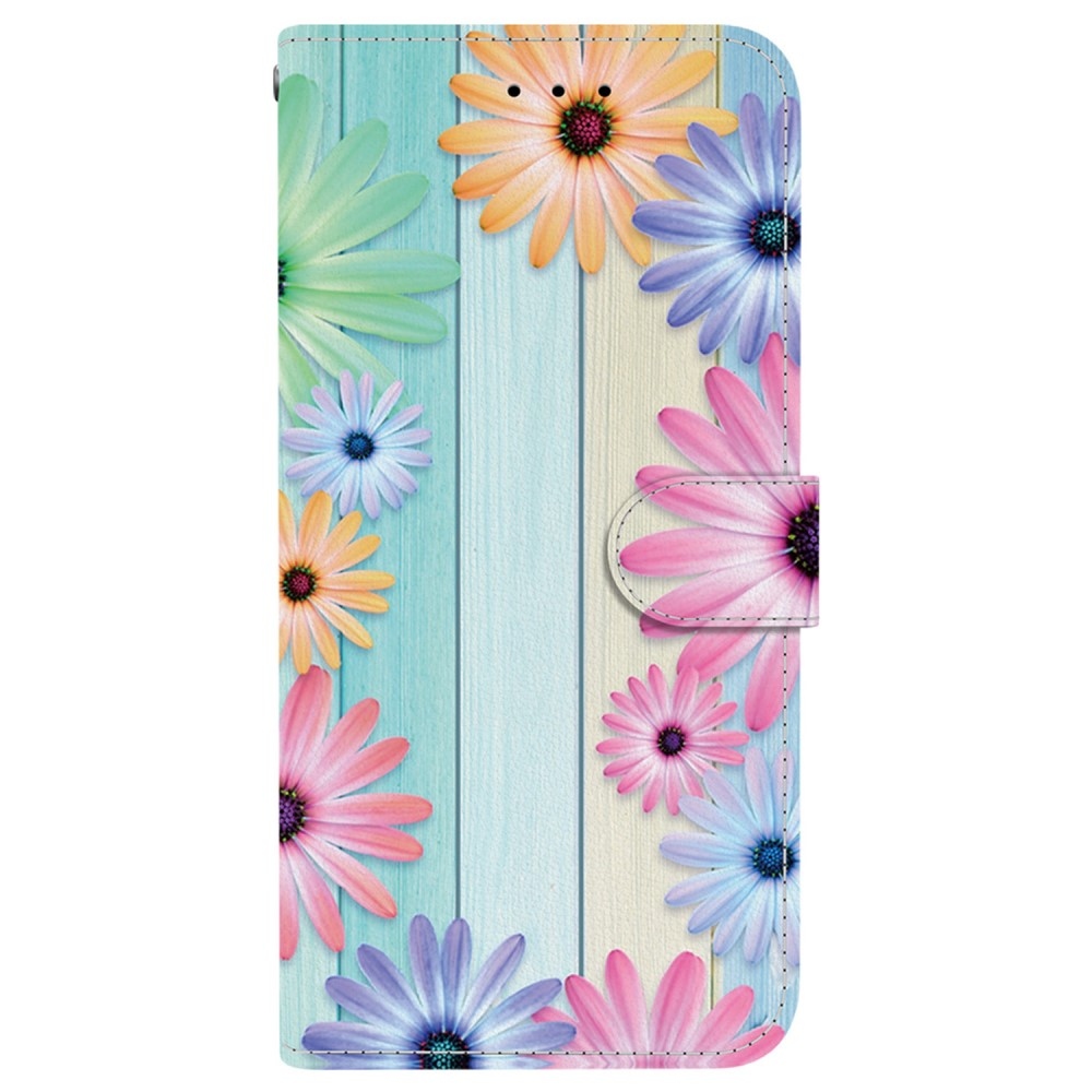 Sokoldalú könyvtáska Samsung Galaxy A36 5G/A56 5G - színes gerbera - Samsung Galaxy A36 5G/A56 5G számára