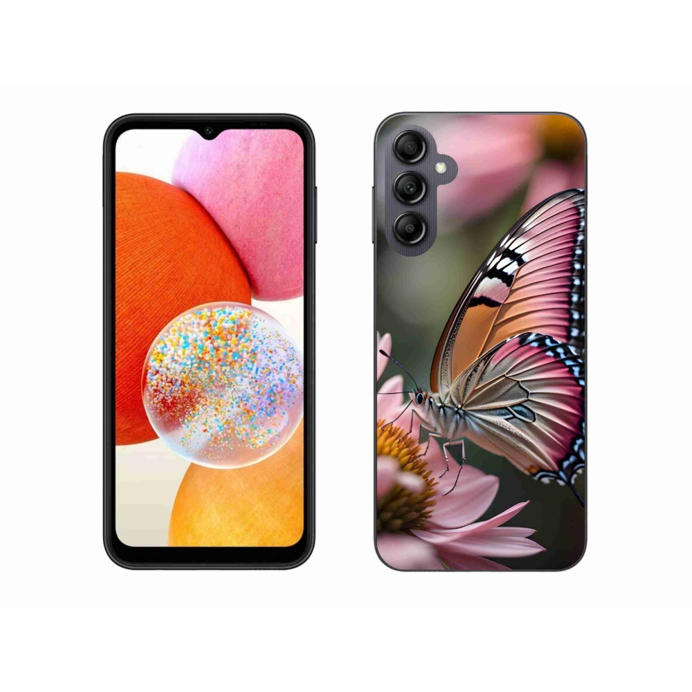 Zselés borítás mmCase Samsung Galaxy A14 4G/5G - színes pillangó