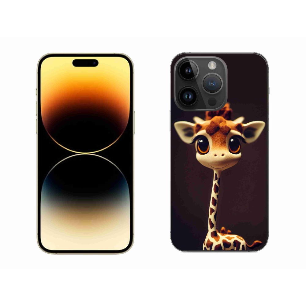 Zselés borítás mmCase iPhone 14 Pro Max készülékhez - kis zsiráf
