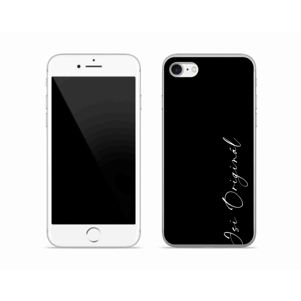 Gél borító mmCase iPhone SE (2020) - te vagy az eredeti fekete háttér