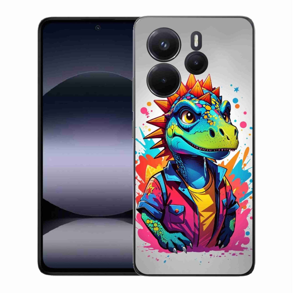 Gél borító mmCase a Xiaomi Redmi Note 14-hez - színes dinoszaurusz