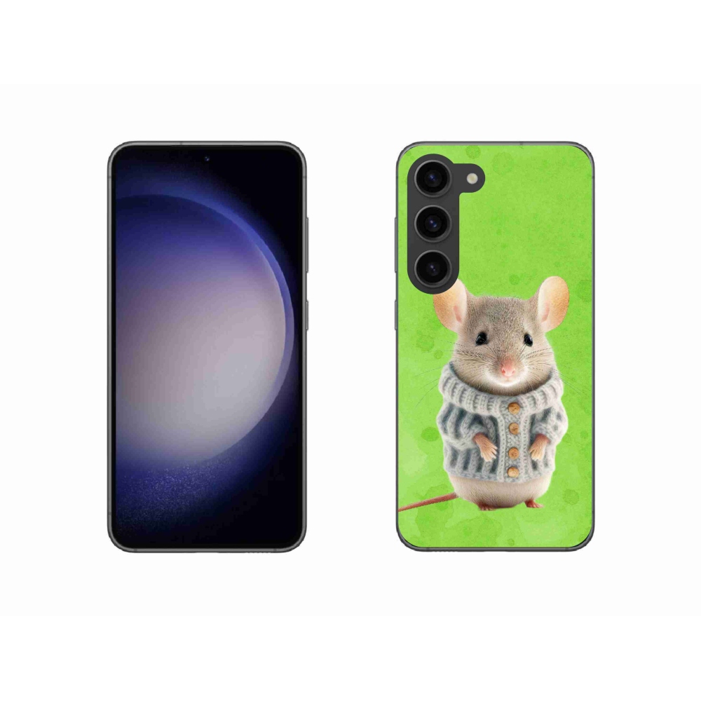Gél borítás mmCase Samsung Galaxy S23 5G - egér pulóverben