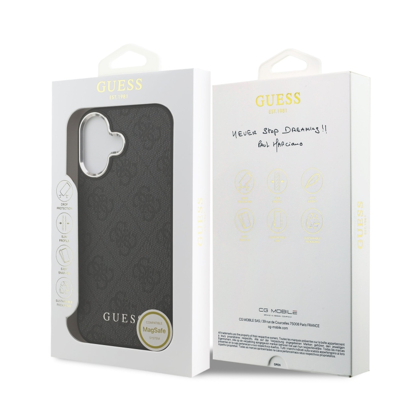 Guess 4G MagSafe hátlap iPhone 17 Fekete