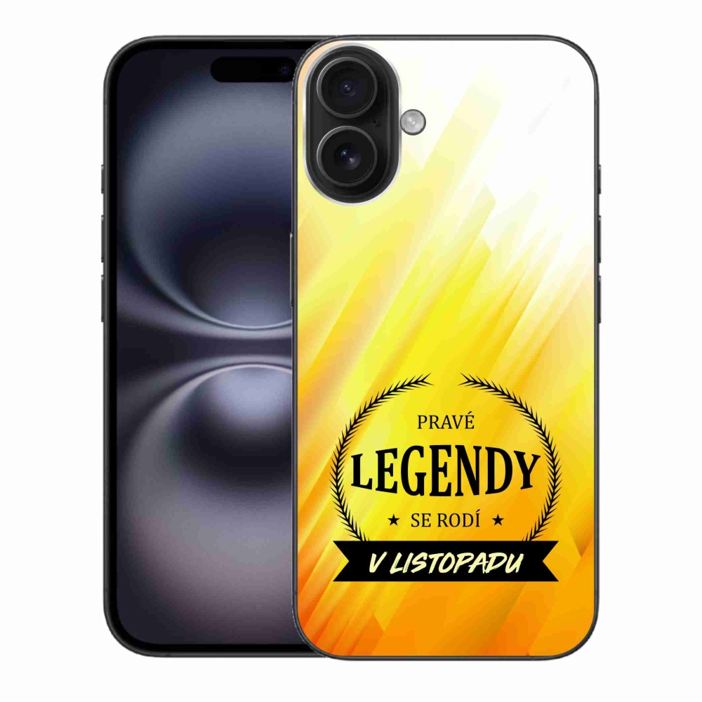 Gél borítás mmCase iPhone 16 Plus készülékhez - Legendák novemberben sárga háttérrel