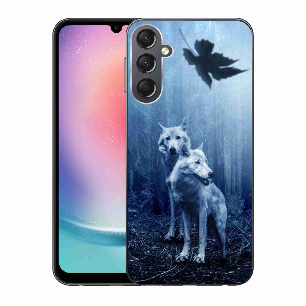 Gél borítás mmCase Samsung Galaxy A24 készülékhez - farkasok az erdőben