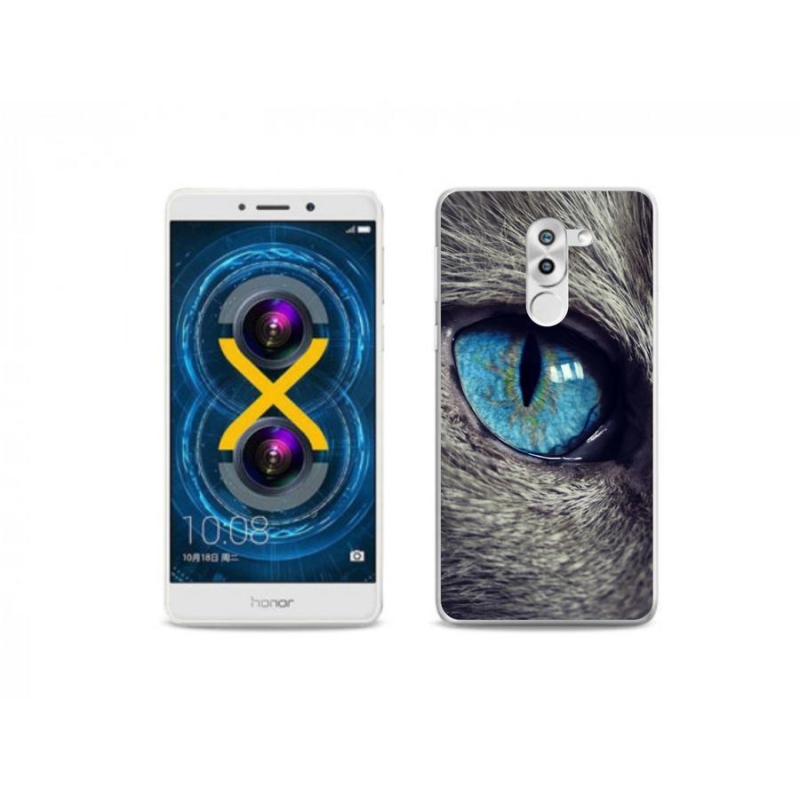 Gél tok mmCase a Honor 6X készülékhez - kék macskaszem
