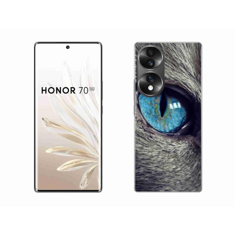 Gél tok mmCase a Honor 70 készülékhez - kék macskaszem