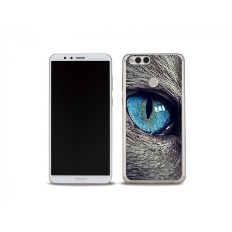 Gél tok mmCase a Honor 7X készülékhez - kék macskaszem