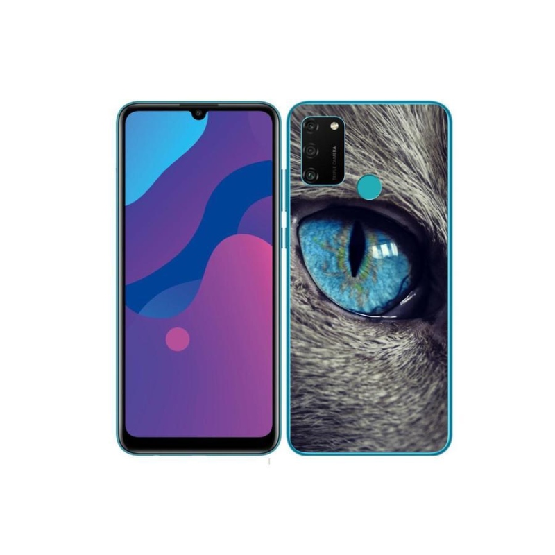 Gél tok mmCase a Honor 9A-hoz - kék macskaszem