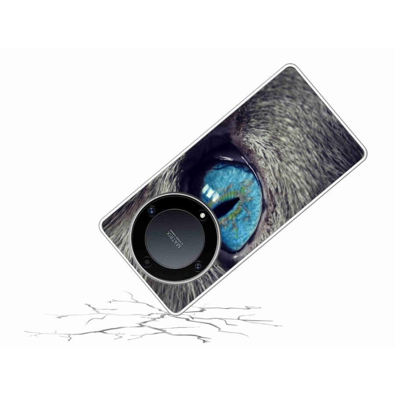 Gél tok mmCase a Honor Magic 5 Lite 5G készülékhez - kék macskaszem