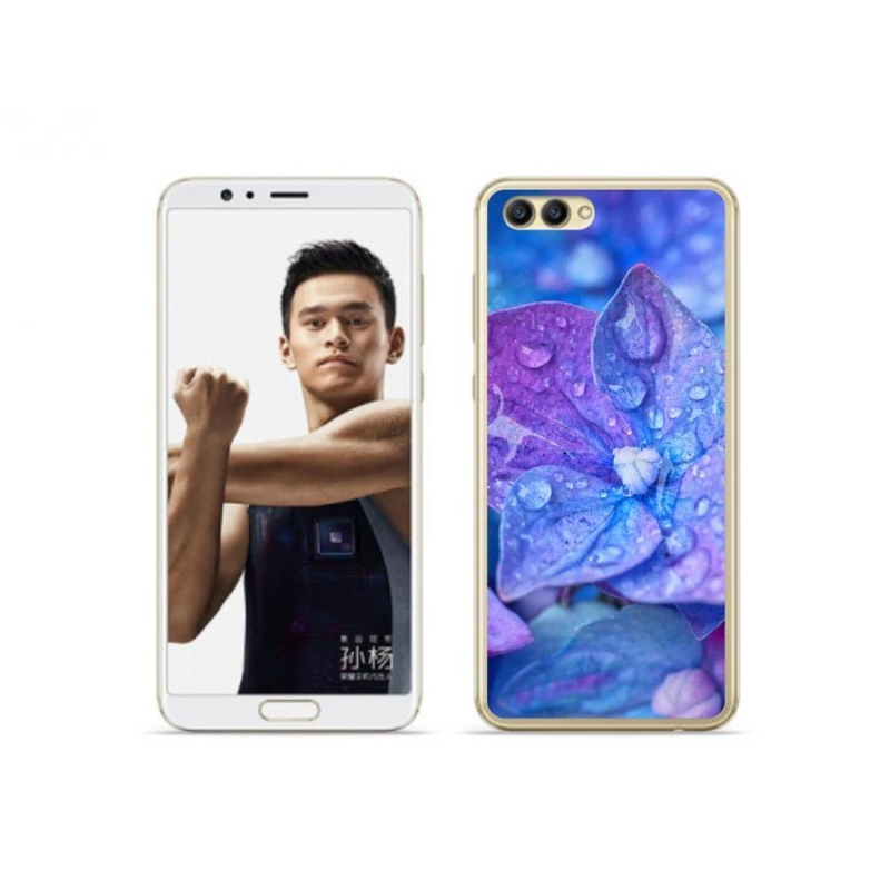 Gél tok mmCase a Honor View 10 készülékhez - lila virág