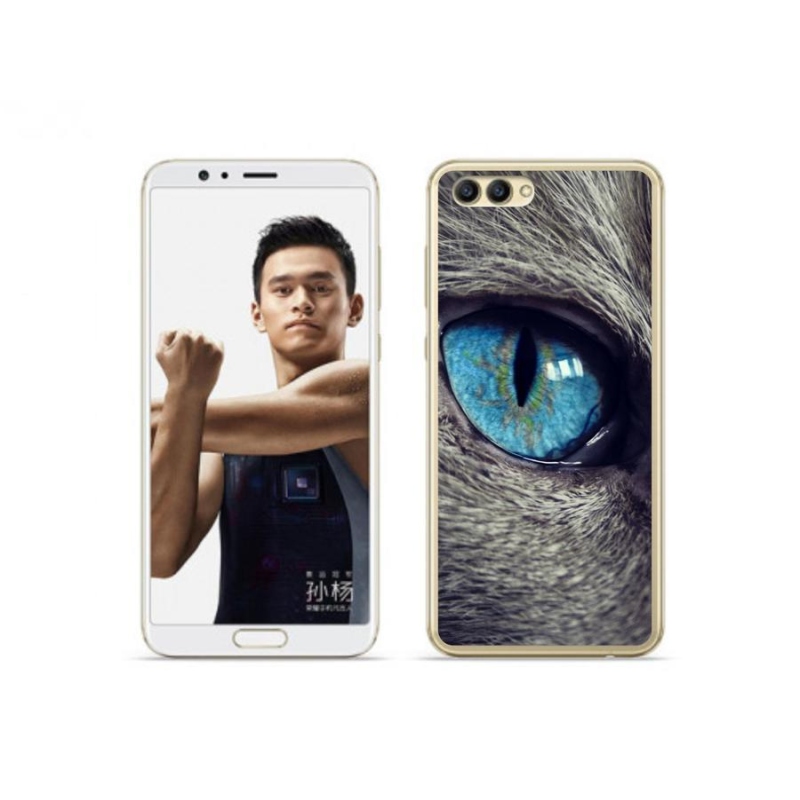 Gél tok mmCase a Honor View 10 készülékhez - kék macskaszem