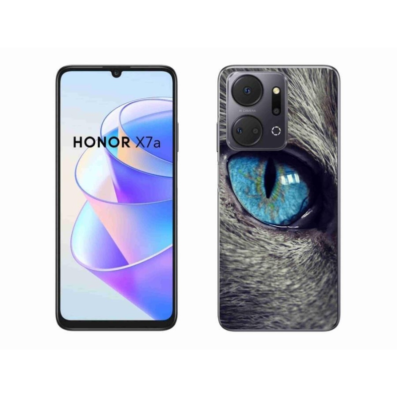 Gél tok mmCase a Honor X7a készülékhez - kék macskaszem