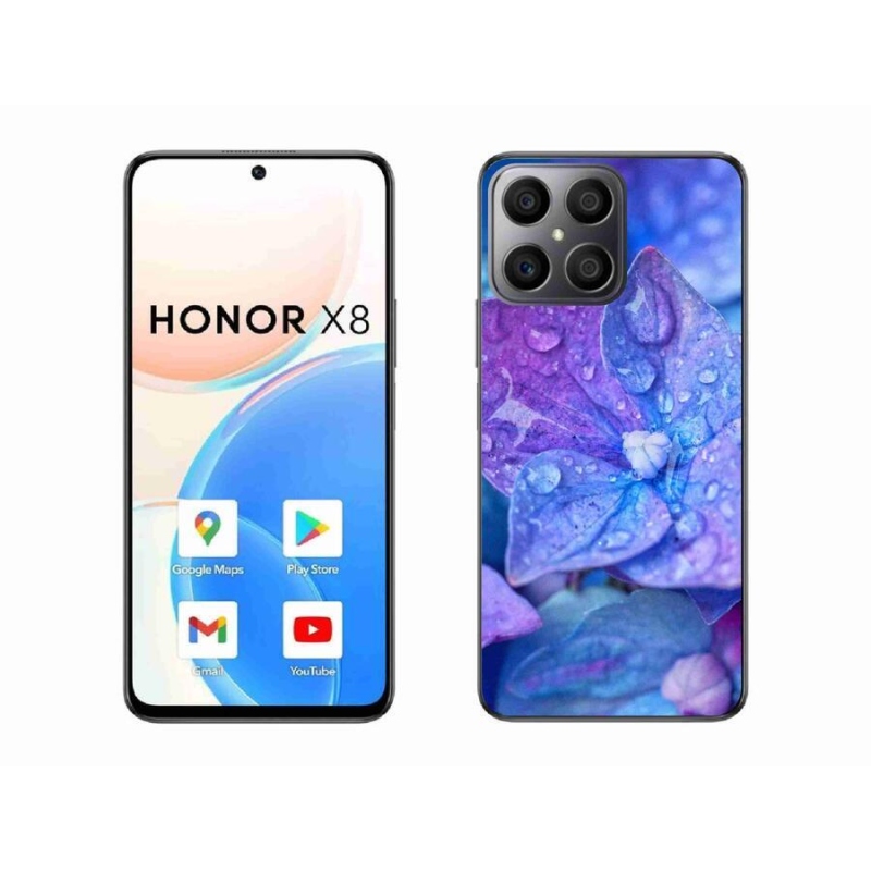 Gél tok mmCase a Honor X8 4G-hez - lila virág