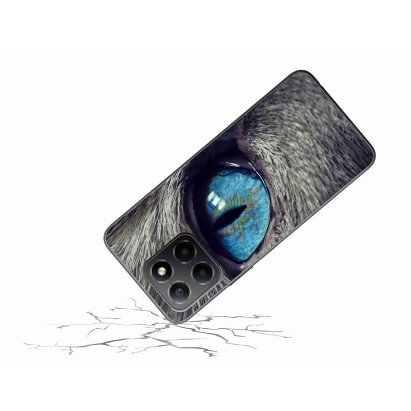 Gél tok mmCase a Honor X8 5G/Honor 70 Lite 5G készülékhez - kék macskaszem