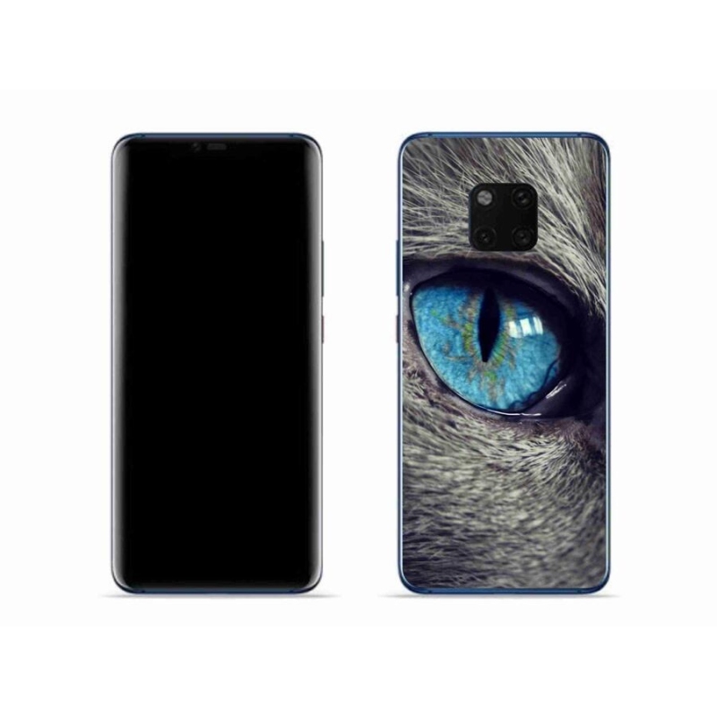 Gél tok mmCase a Huawei Mate 20 Pro készülékhez - kék macskaszem