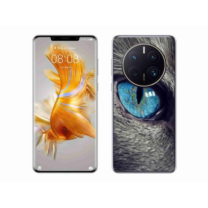 Gél tok mmCase a Huawei Mate 50 Pro készülékhez - kék macskaszem