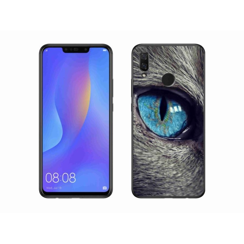Gél tok mmCase a Huawei Nova 3i készülékhez - kék macskaszem