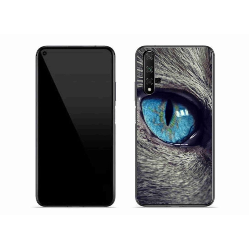 Gél tok mmCase a Huawei Nova 5T-hez - kék macskaszem