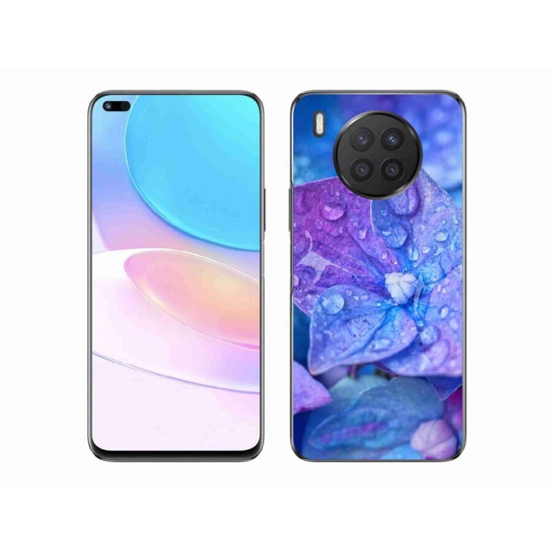Gél tok mmCase a Huawei Nova 8i készülékhez - lila virág