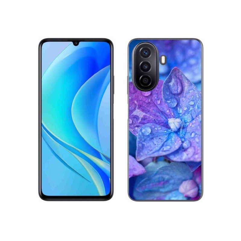 Gél tok mmCase a Huawei Nova Y70 készülékhez - lila virág