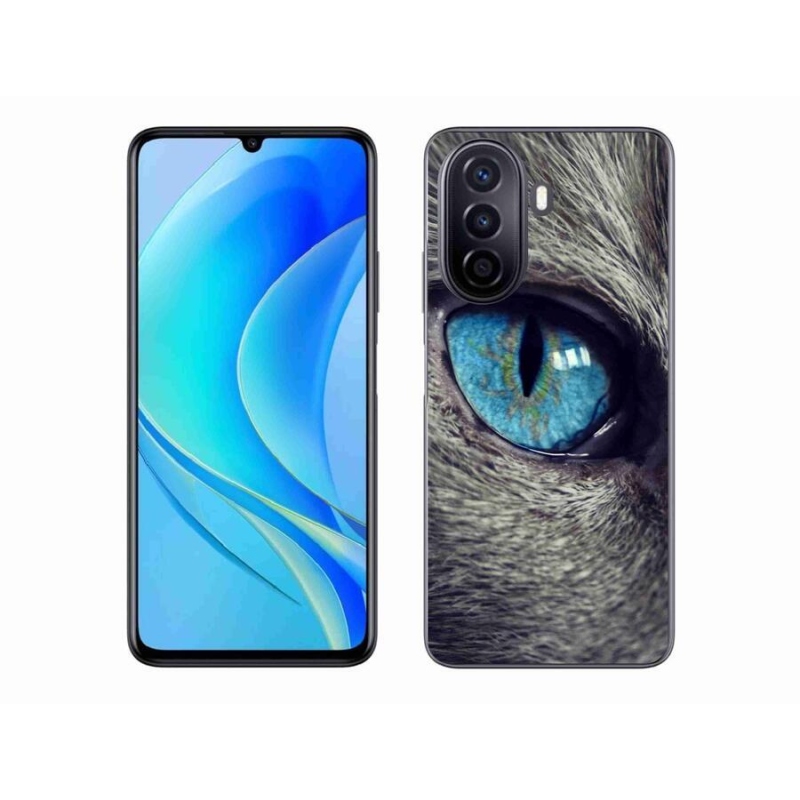 Gél tok mmCase a Huawei Nova Y70 készülékhez - kék macskaszem