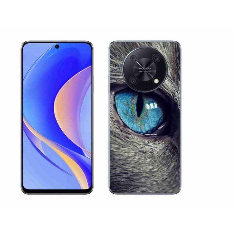 Gél tok mmCase a Huawei Nova Y90 készülékhez - kék macskaszem