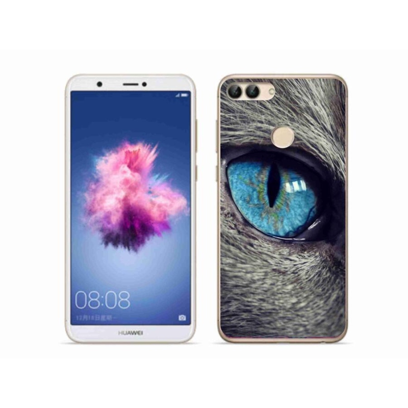 Gél tok mmCase a Huawei P Smarthoz - kék macskaszem