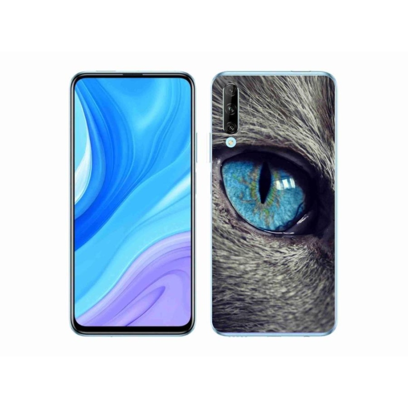 Gél tok mmCase a Huawei P Smart Pro (2019) - kék macskaszemhez