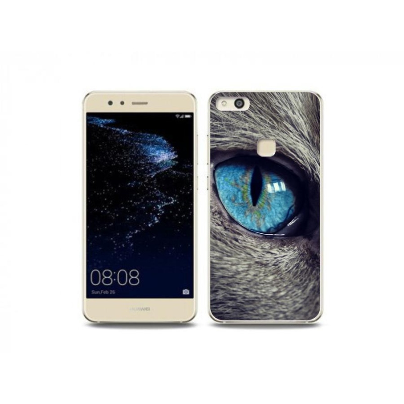 Gél tok mmCase a Huawei P10 Lite készülékhez - kék macskaszem
